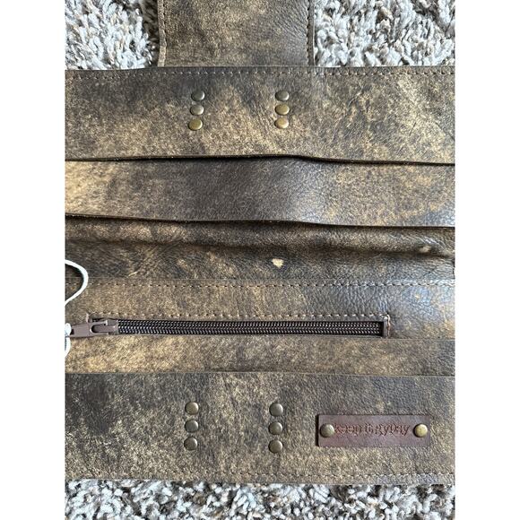 NWT Keep it Gypsy Upcycled Leather Cheetah Print Fur Gold Western Wallet - Picture 7 of 8